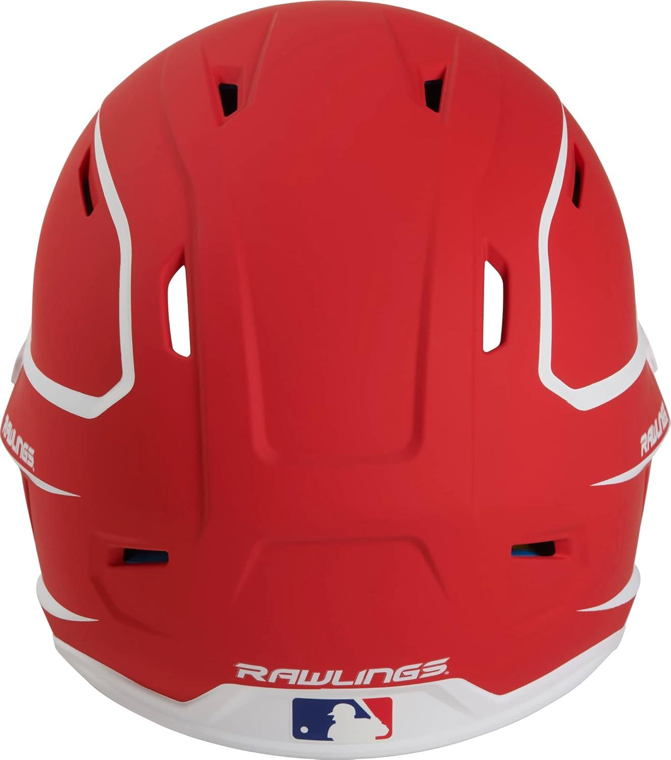 imageRawlings MACH Baseball Batting Helmet Matte Two Tone JR amp SR Sizes Multiple ColorsMatte ScarletWhite