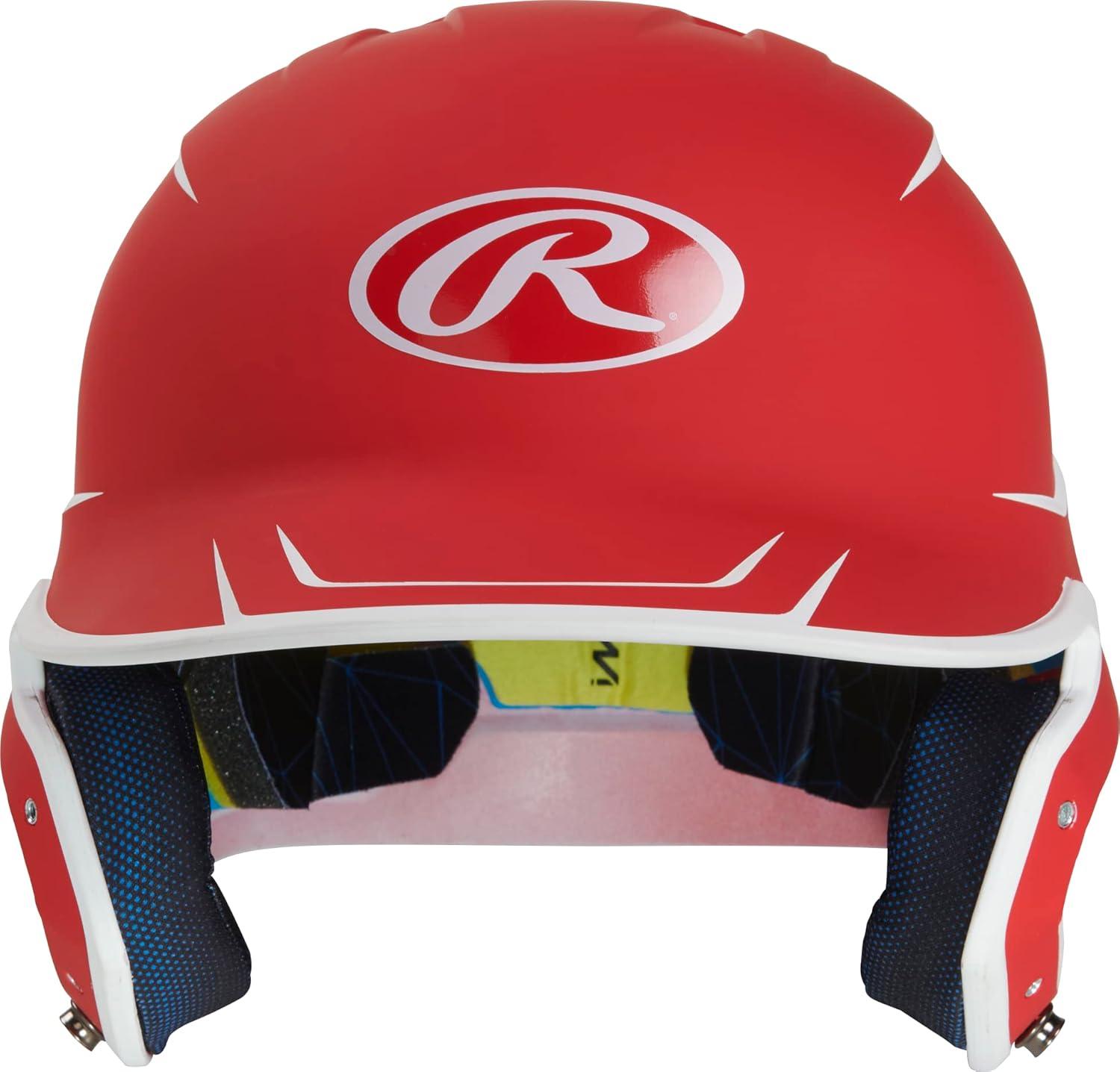 imageRawlings MACH Baseball Batting Helmet Matte Two Tone JR amp SR Sizes Multiple ColorsMatte ScarletWhite