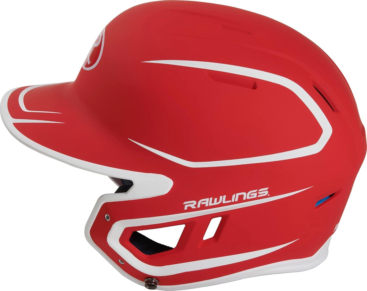 imageRawlings MACH Baseball Batting Helmet Matte Two Tone JR amp SR Sizes Multiple ColorsMatte ScarletWhite