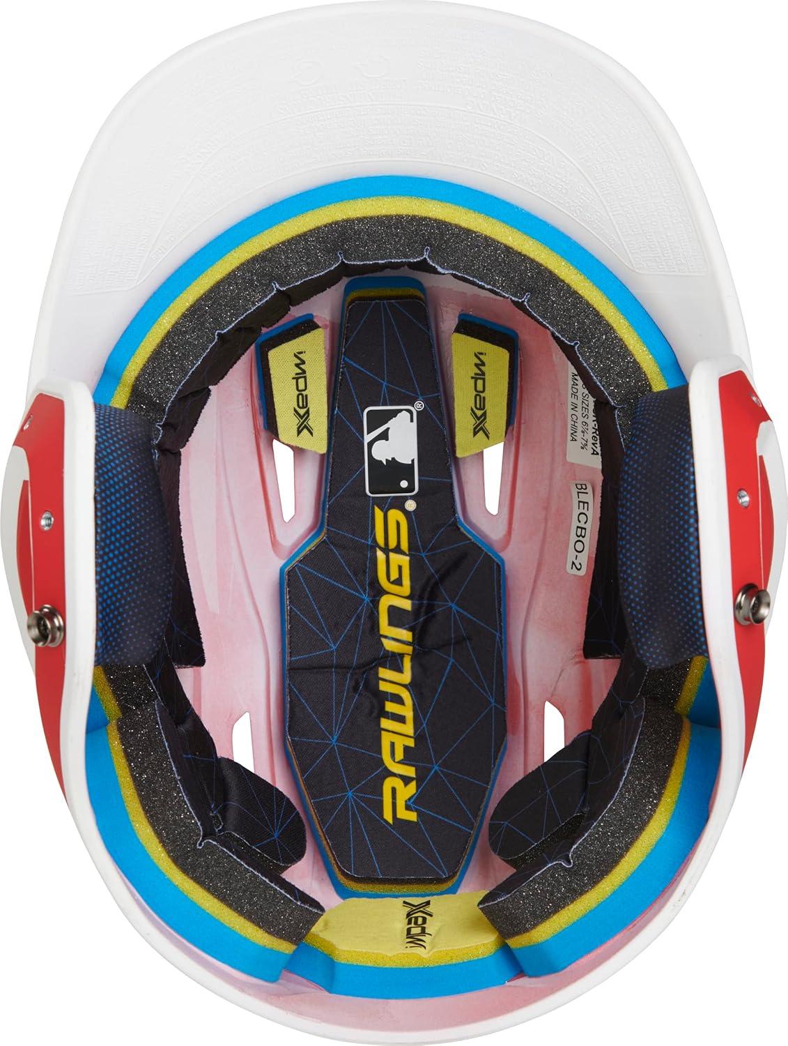 imageRawlings MACH Baseball Batting Helmet Matte Two Tone JR amp SR Sizes Multiple ColorsMatte ScarletWhite