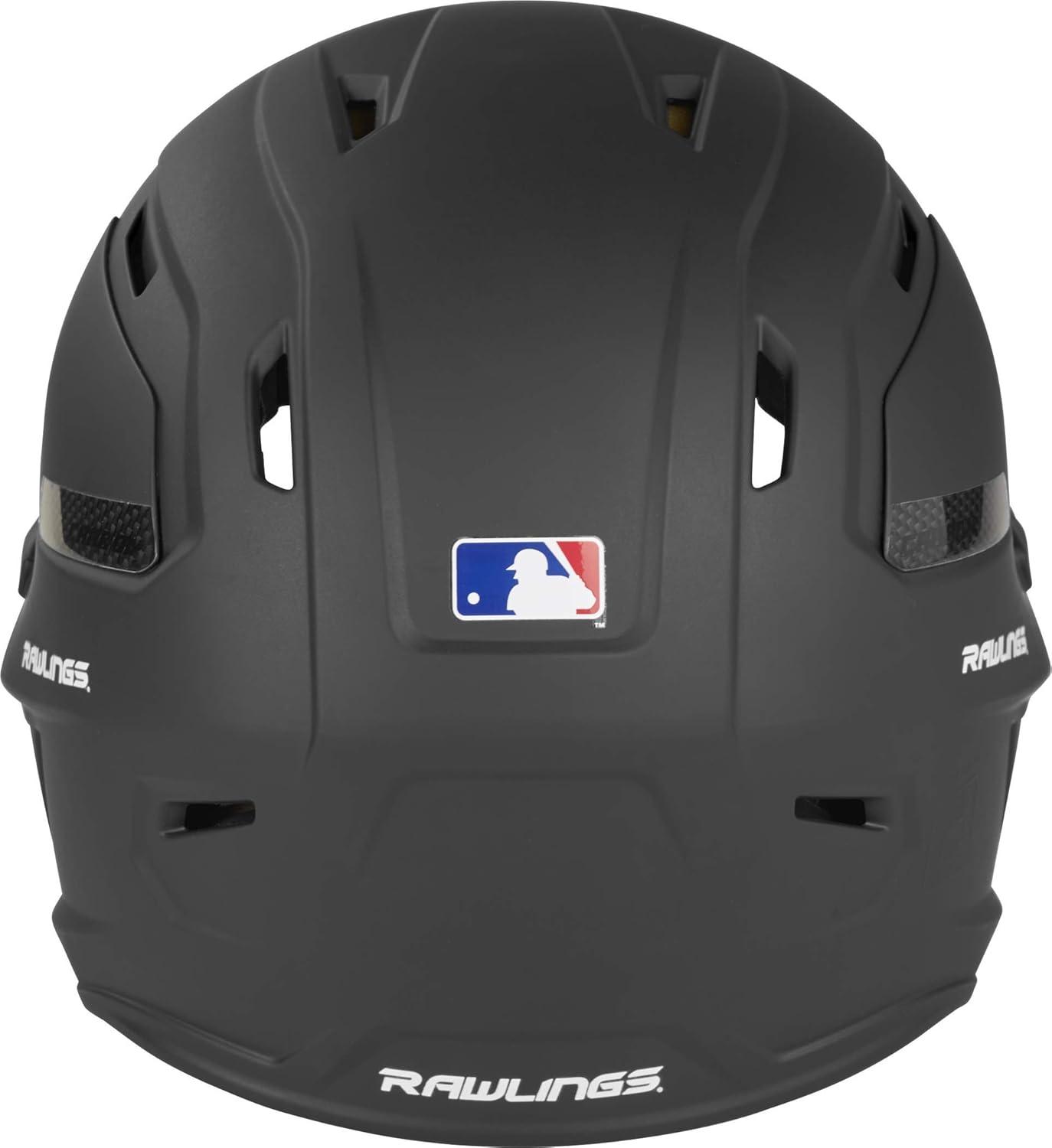 imageRawlings  MACH Carbon Baseball Batting Helmet  Matte  Multiple Sizes  Multiple ColorsMatte Black