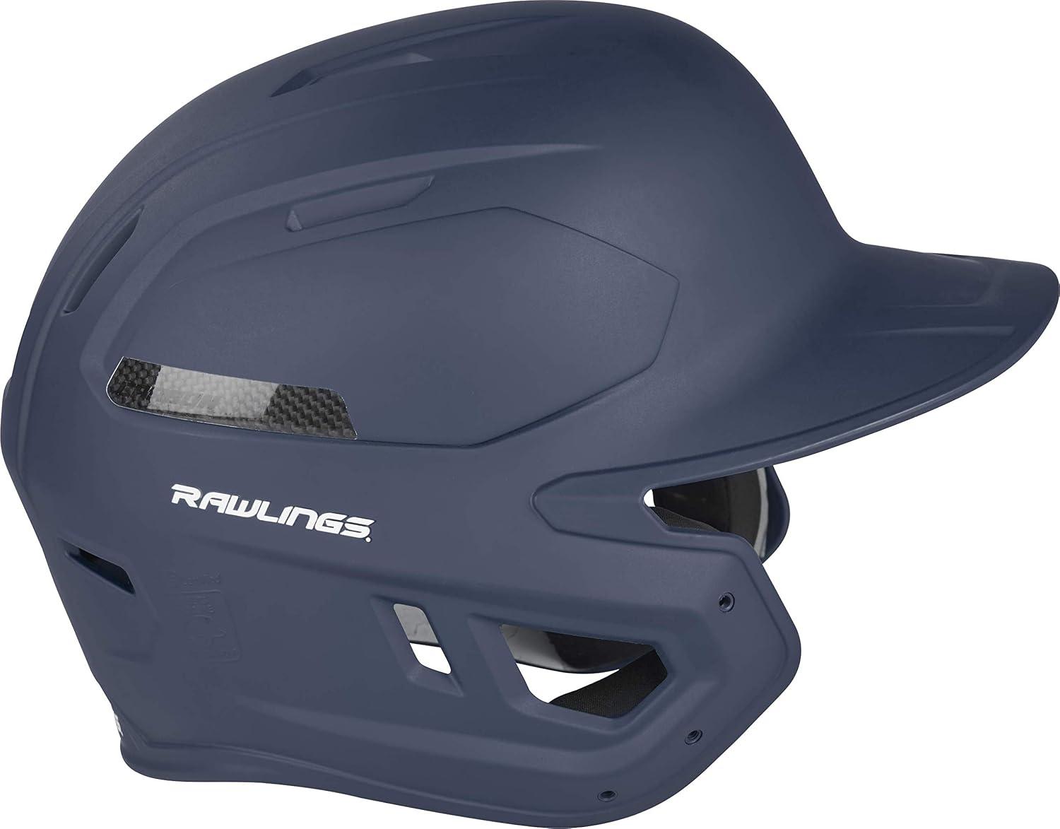 imageRawlings  MACH Carbon Baseball Batting Helmet  Matte  Multiple Sizes  Multiple ColorsMatte Navy