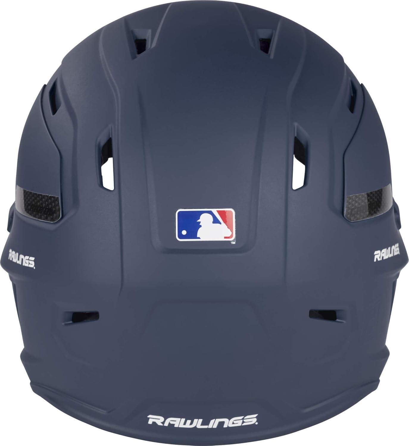 imageRawlings  MACH Carbon Baseball Batting Helmet  Matte  Multiple Sizes  Multiple ColorsMatte Navy
