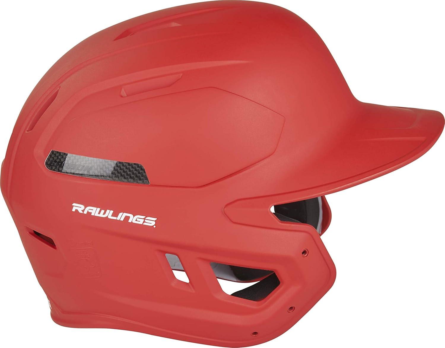 imageRawlings  MACH Carbon Baseball Batting Helmet  Matte  Multiple Sizes  Multiple ColorsMatte Scarlet