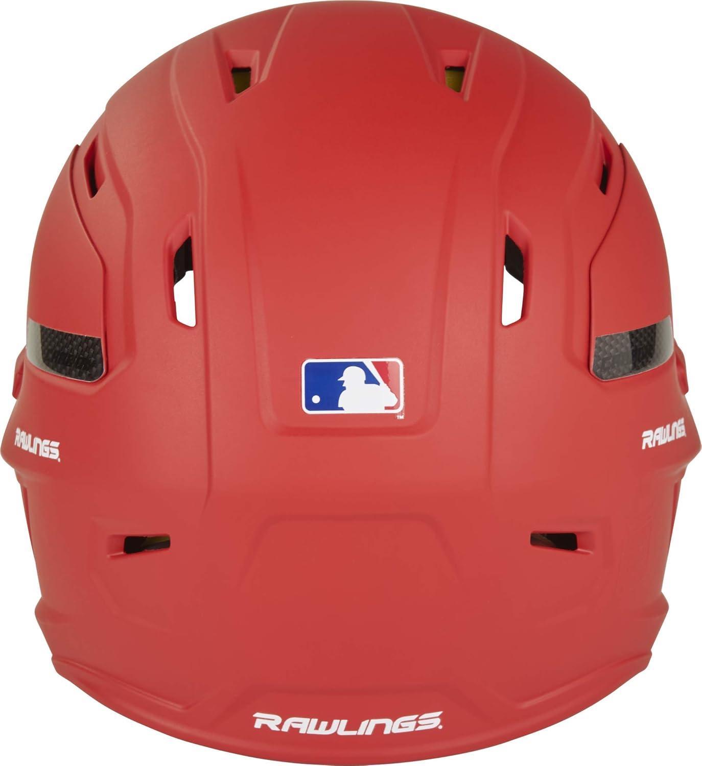 imageRawlings  MACH Carbon Baseball Batting Helmet  Matte  Multiple Sizes  Multiple ColorsMatte Scarlet
