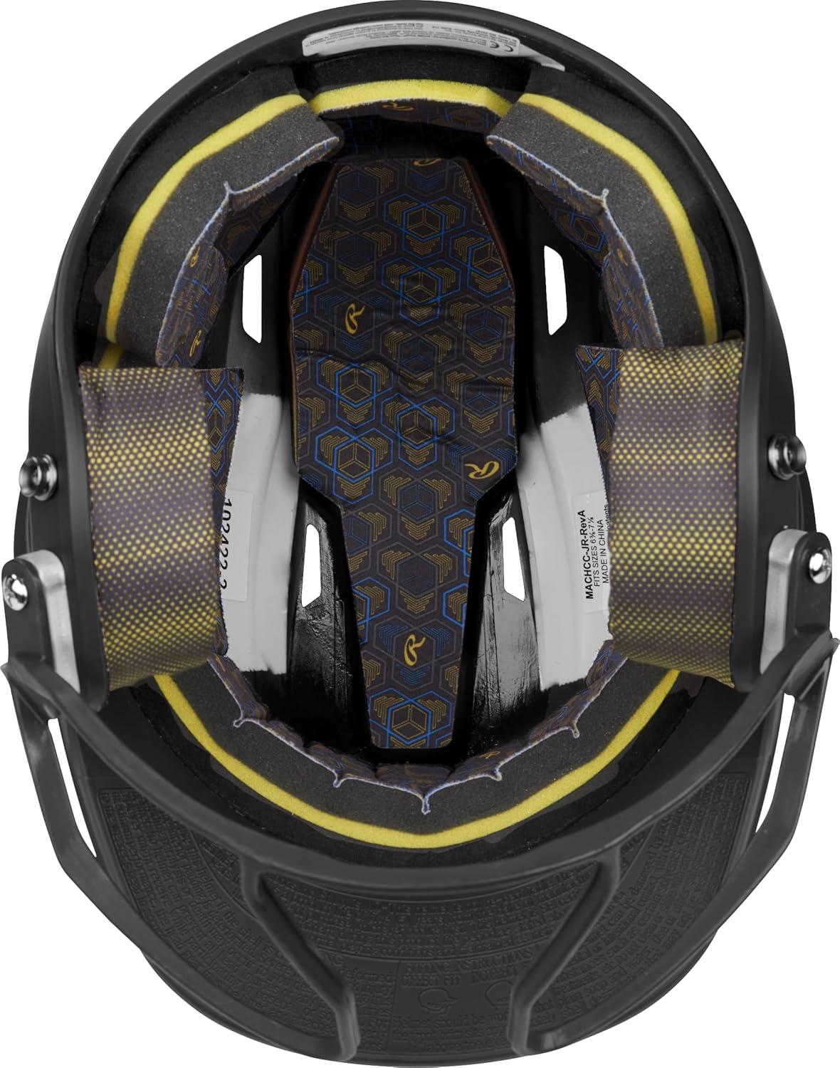 imageRawlings MACH HIVIZ Fastpitch Softball Batting Helmet Face Guard AttachedBlack