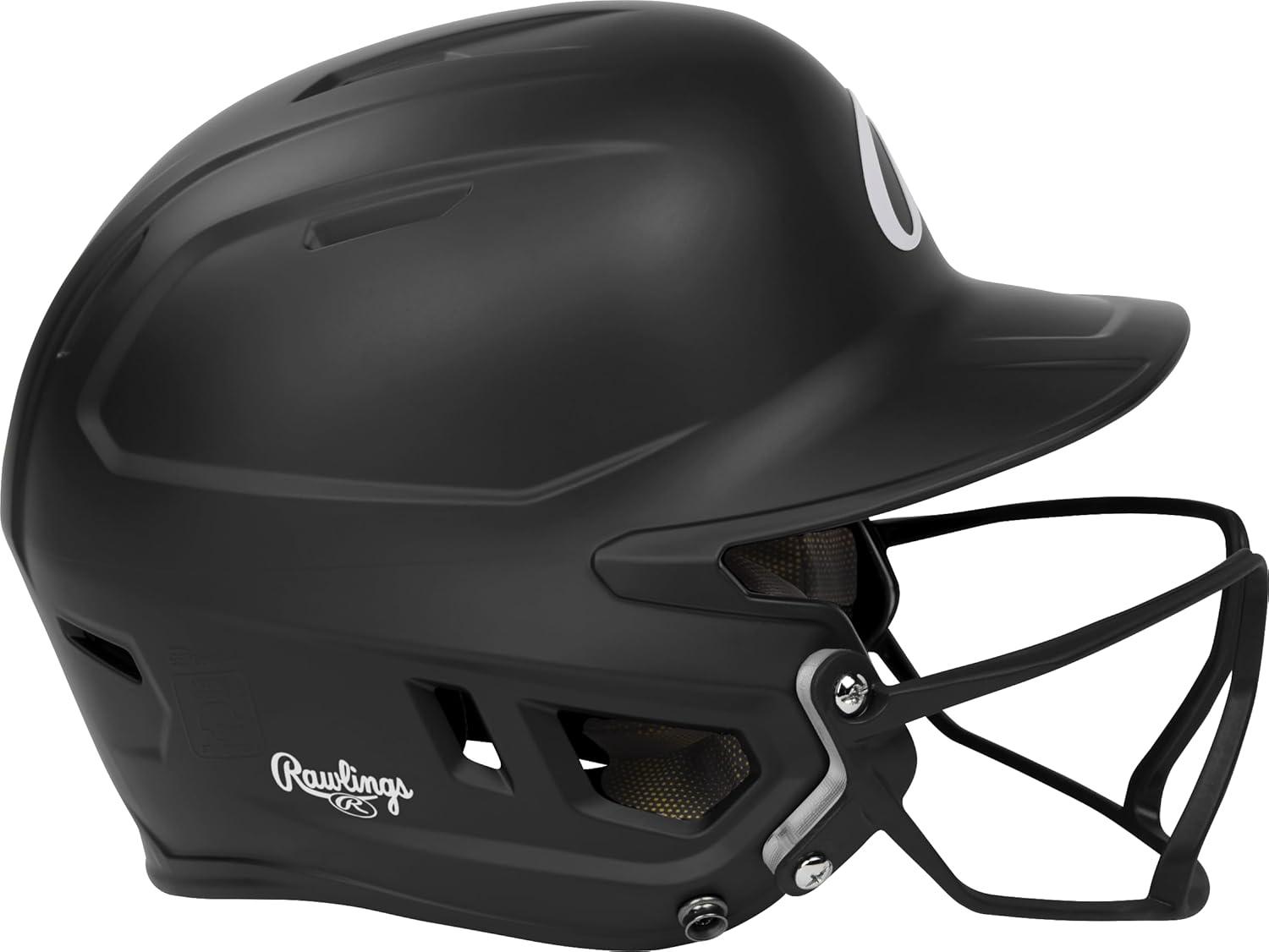 imageRawlings MACH HIVIZ Fastpitch Softball Batting Helmet Face Guard AttachedBlack