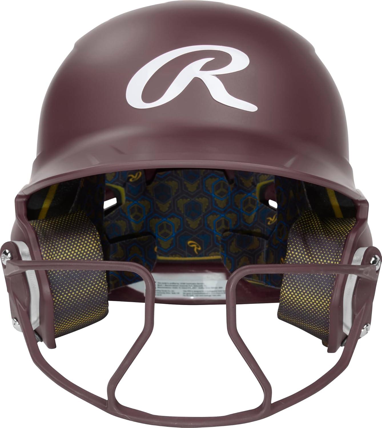 imageRawlings MACH HIVIZ Fastpitch Softball Batting Helmet Face Guard AttachedMaroon
