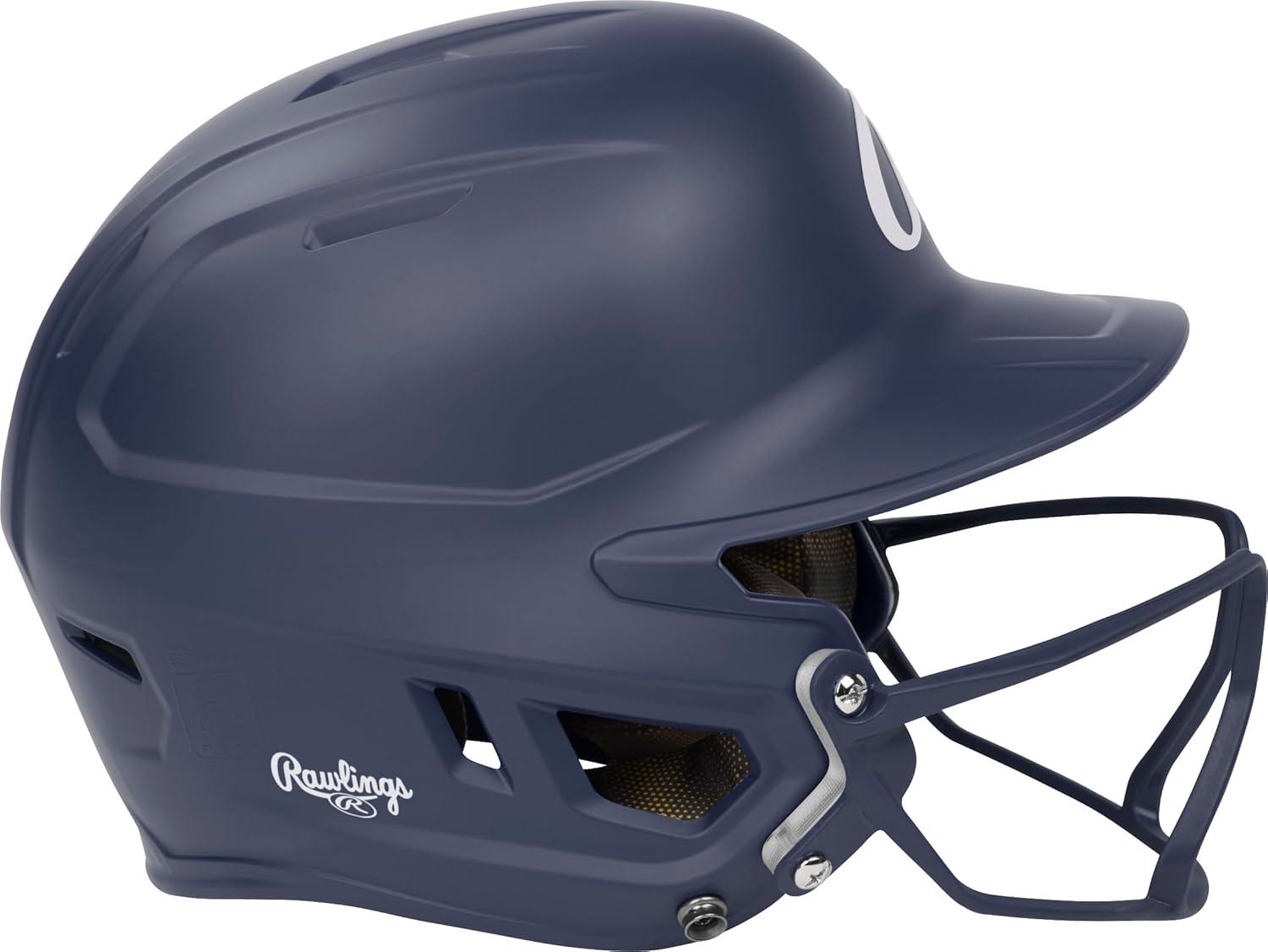 imageRawlings MACH HIVIZ Fastpitch Softball Batting Helmet Face Guard AttachedNavy