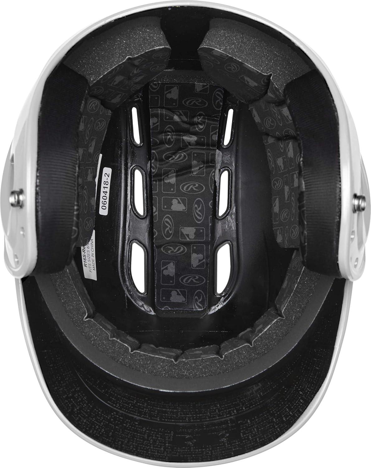 imageRawlings  R16 Velo Baseball Batting Helmet  Gloss  JR amp SR Sizes  Multiple ColorsGloss White