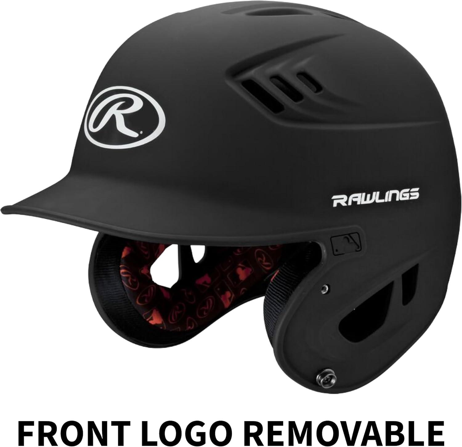 imageRawlings  R16 Velo Baseball Batting Helmet  Matte  JR amp SR Sizes  Multiple ColorsMatte Black