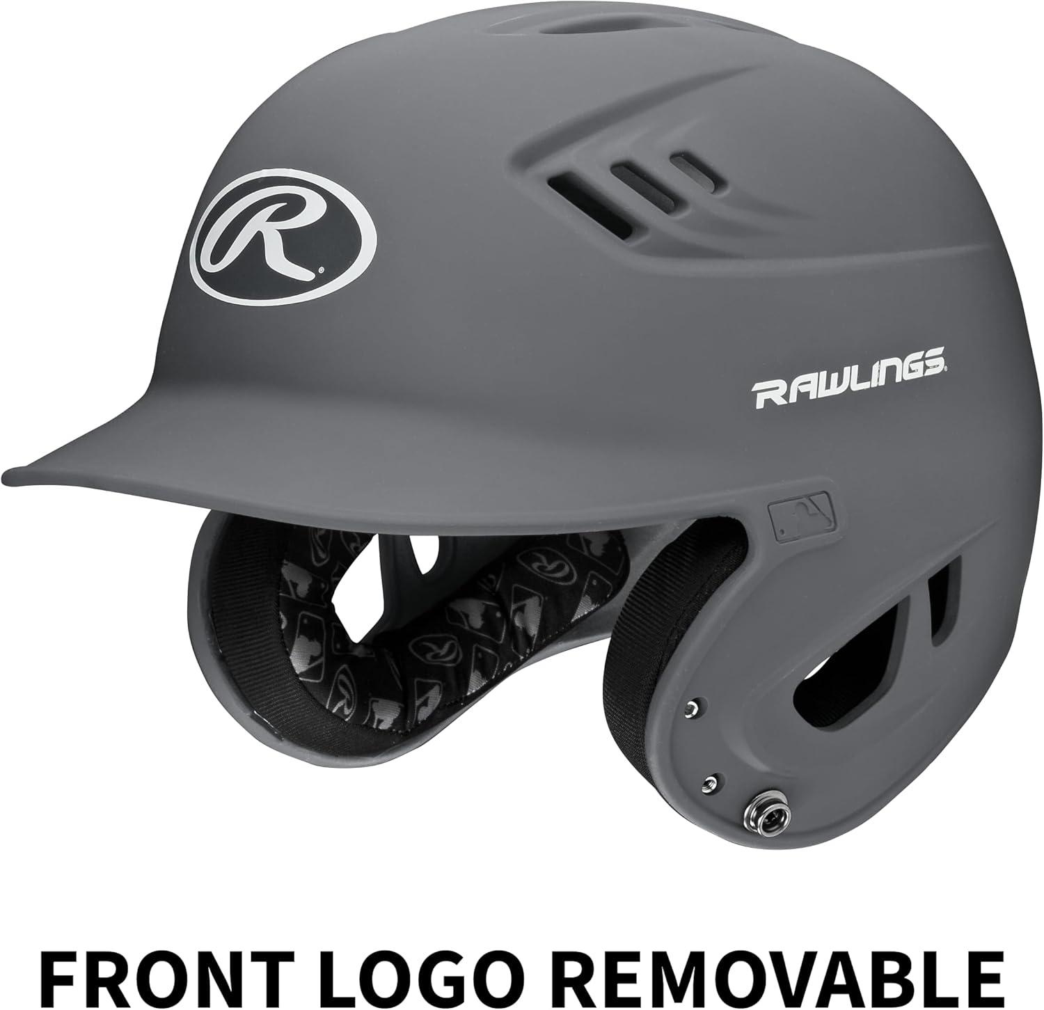 imageRawlings  R16 Velo Baseball Batting Helmet  Matte  JR amp SR Sizes  Multiple ColorsMatte Graphite