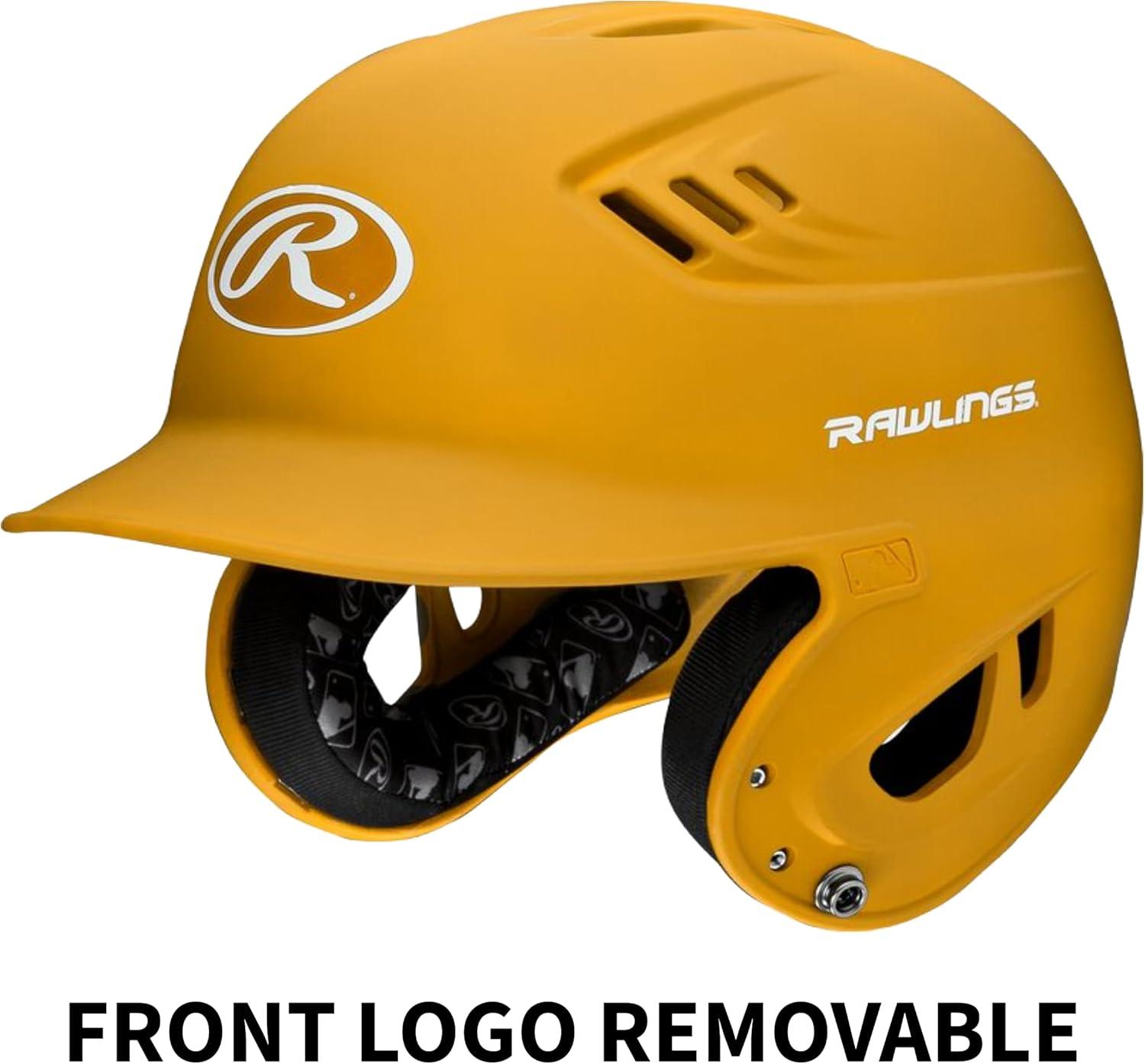 imageRawlings  R16 Velo Baseball Batting Helmet  Matte  JR amp SR Sizes  Multiple ColorsMatte Light Gold