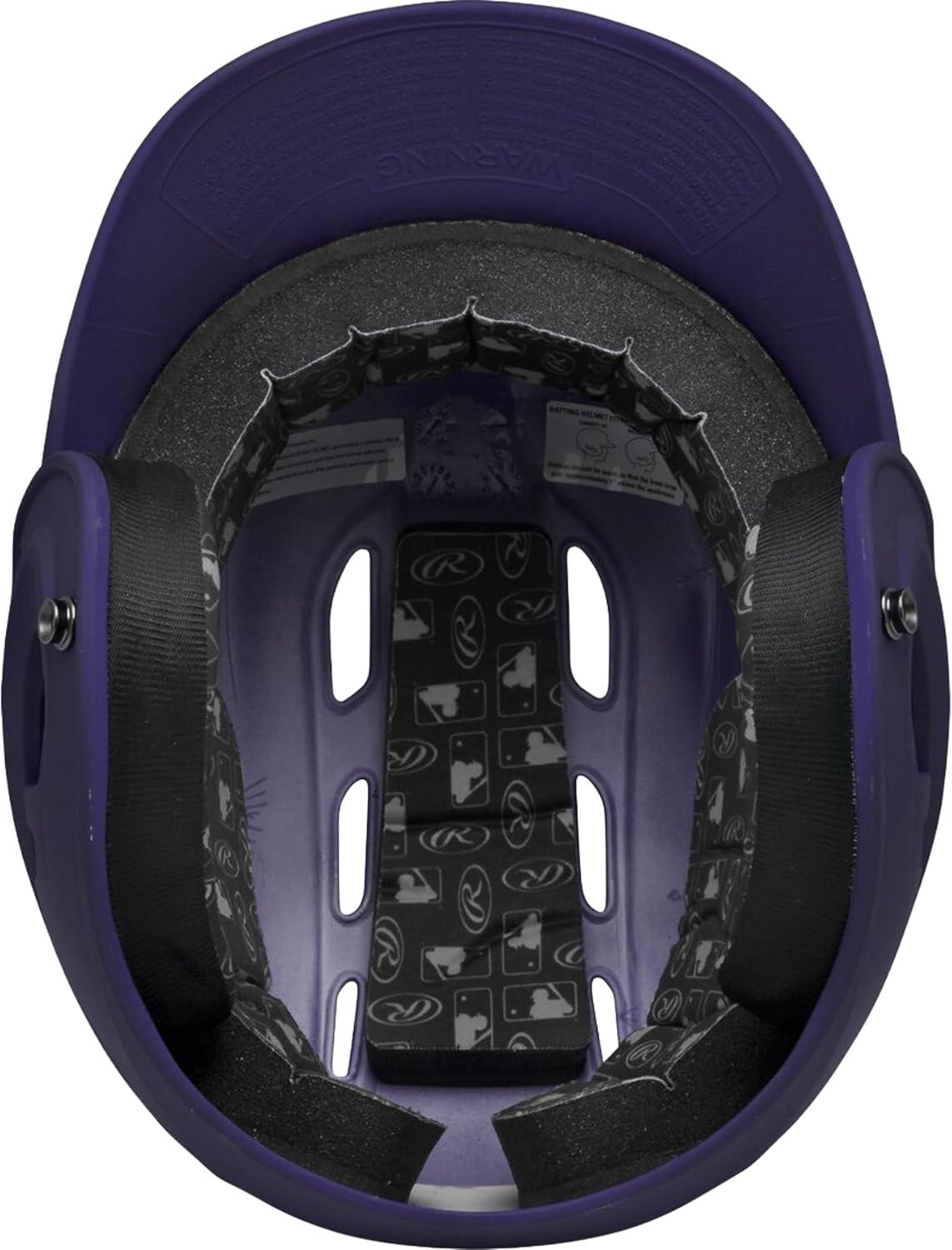 imageRawlings  R16 Velo Baseball Batting Helmet  Matte  JR amp SR Sizes  Multiple ColorsMatte Purple