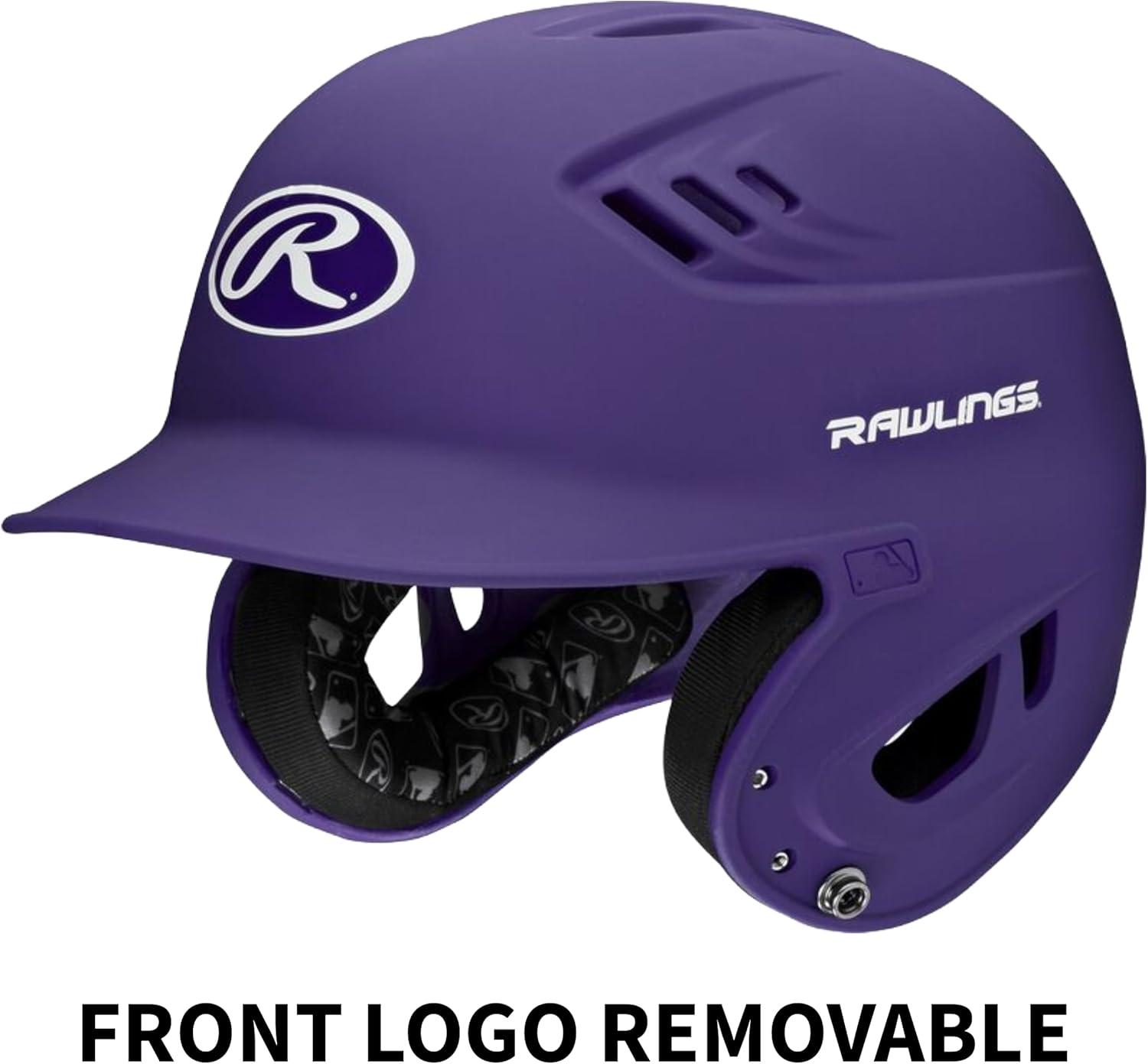 imageRawlings  R16 Velo Baseball Batting Helmet  Matte  JR amp SR Sizes  Multiple ColorsMatte Purple