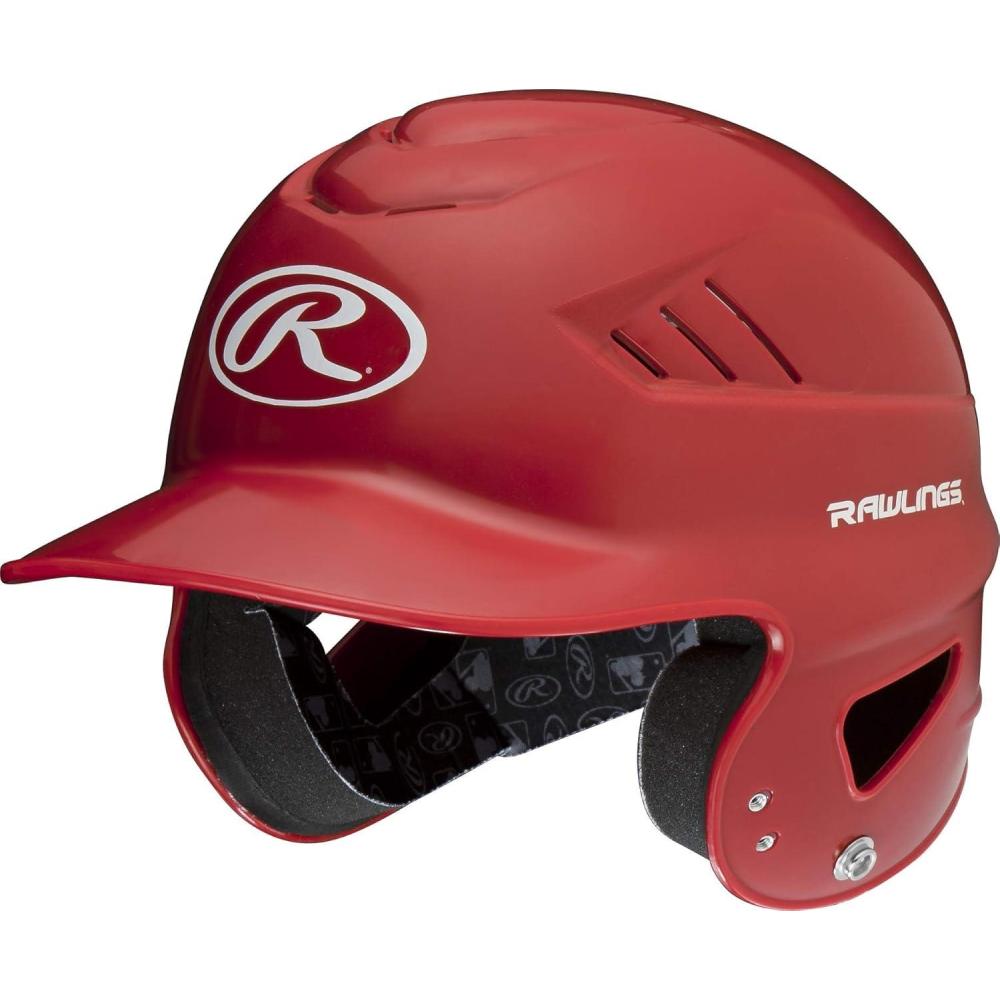 imageRawlings  COOLFLO Batting Helmet  6 12  7 12 One Size Fits Most  Facemask Option  Multiple ColorsScarlet