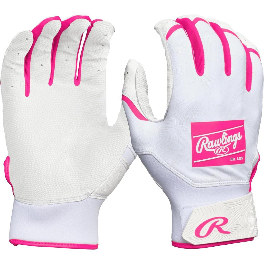 imageRawlings  Clout Baseball Batting Gloves  TBallCoach Pitch  Multiple ColorsPink