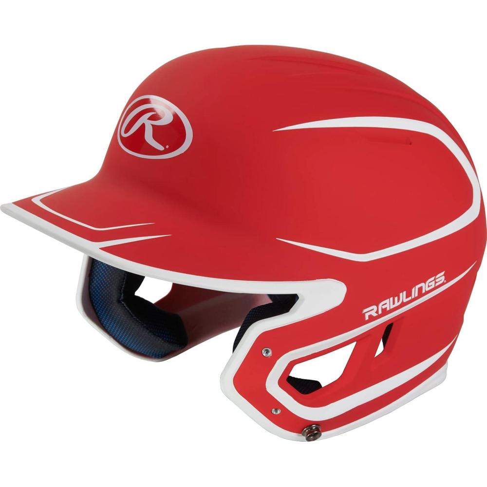 imageRawlings MACH Baseball Batting Helmet Matte Two Tone JR amp SR Sizes Multiple ColorsMatte ScarletWhite