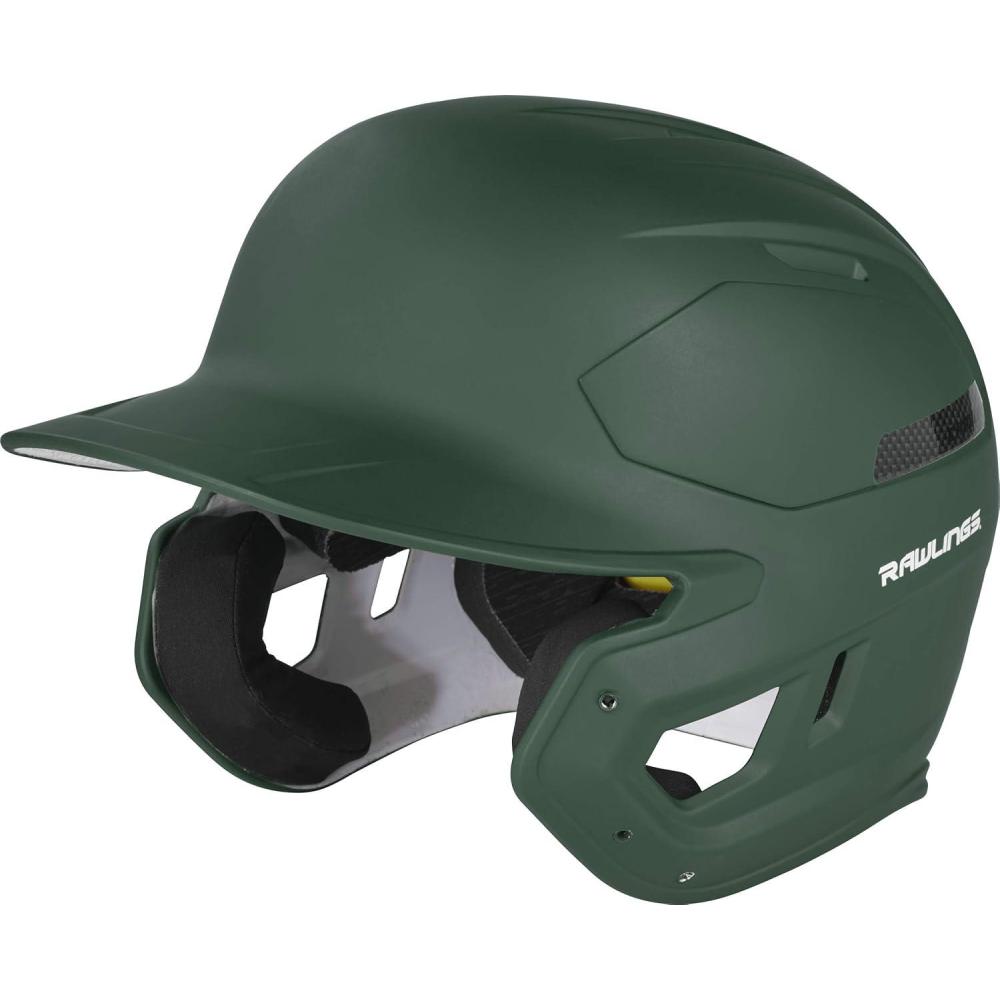 imageRawlings  MACH Carbon Baseball Batting Helmet  Matte  Multiple Sizes  Multiple ColorsMatte Dark Green