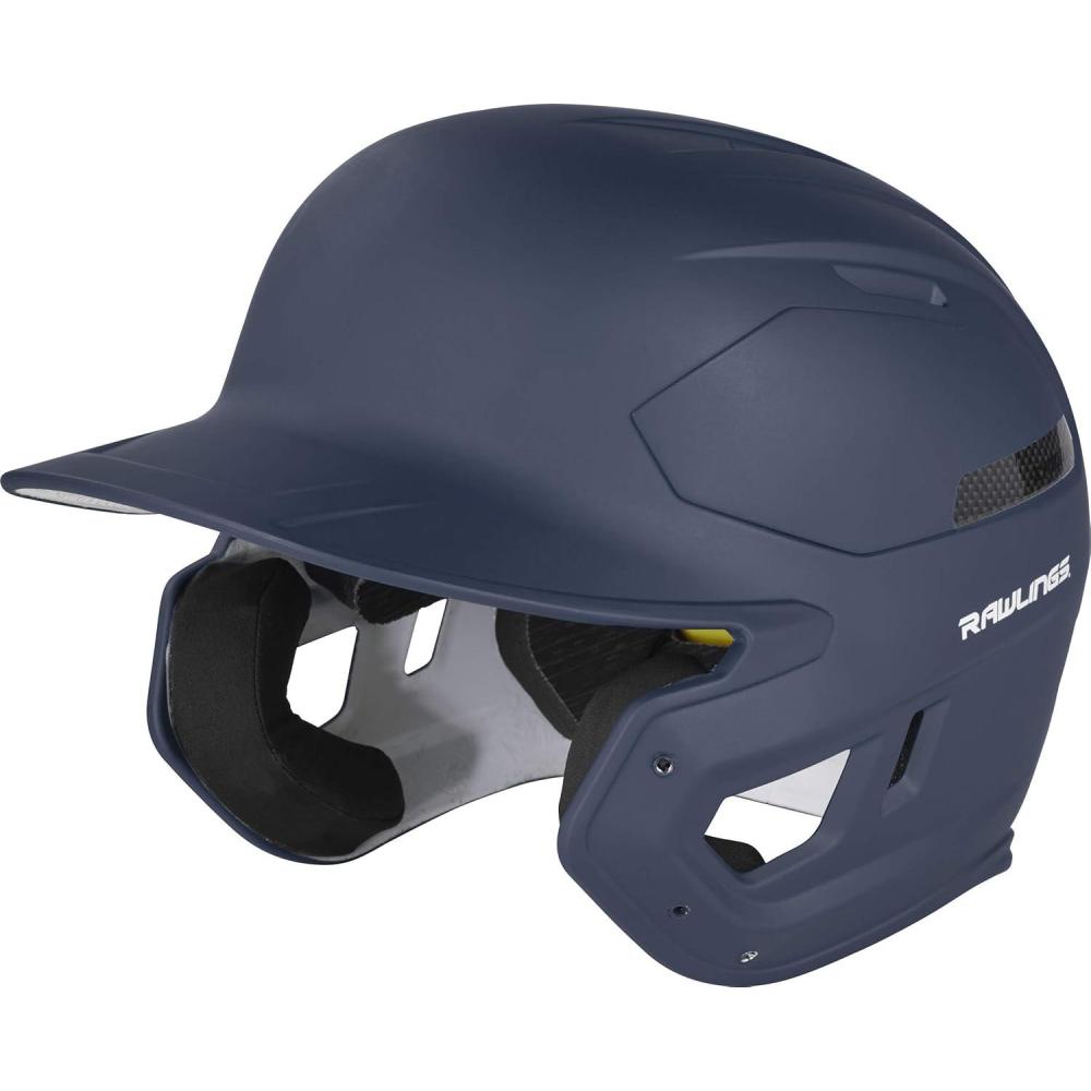 imageRawlings  MACH Carbon Baseball Batting Helmet  Matte  Multiple Sizes  Multiple ColorsMatte Navy