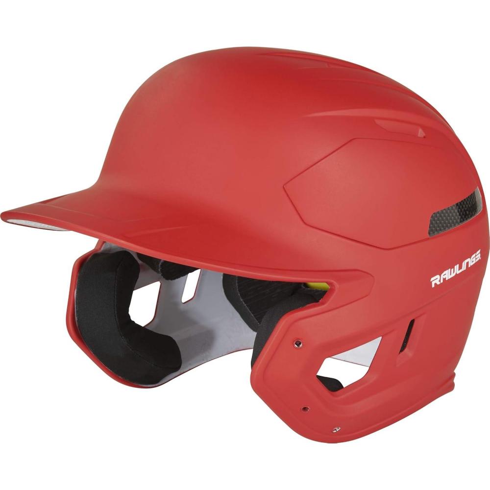 imageRawlings  MACH Carbon Baseball Batting Helmet  Matte  Multiple Sizes  Multiple ColorsMatte Scarlet