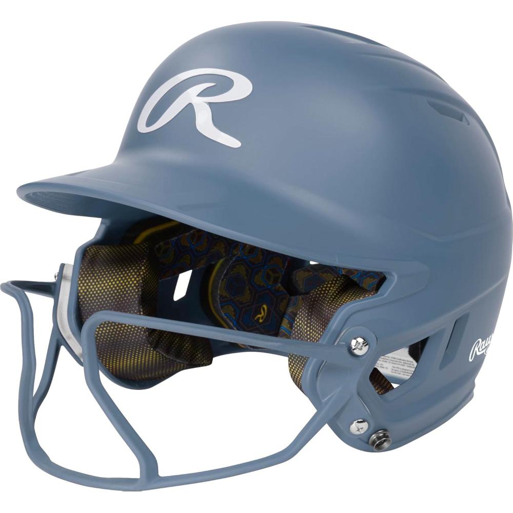 imageRawlings  MACH HIVIZ Fastpitch Softball Batting Helmet  Face Guard AttachedColumbia Blue