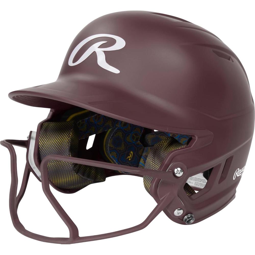 imageRawlings  MACH HIVIZ Fastpitch Softball Batting Helmet  Face Guard AttachedMaroon
