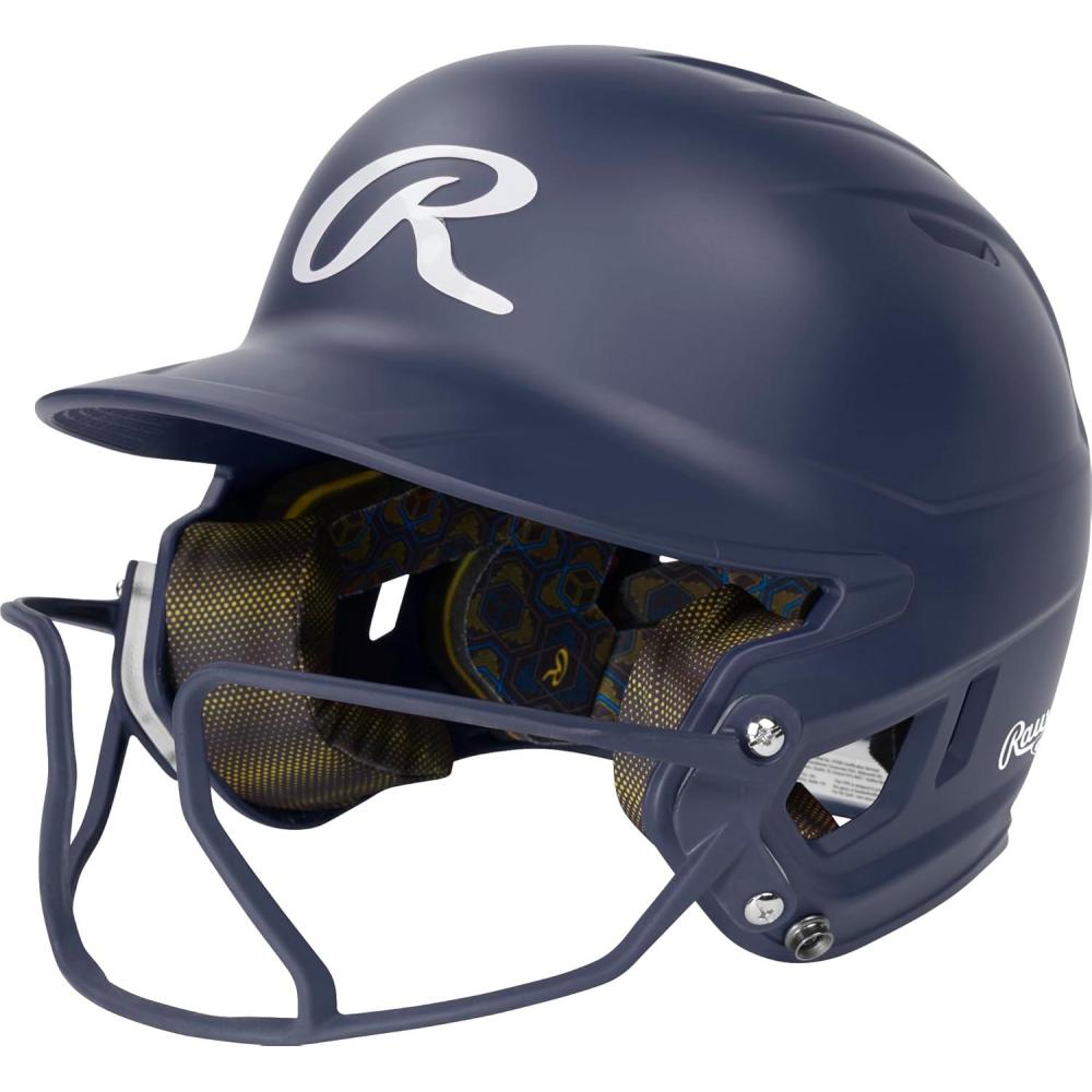 imageRawlings MACH HIVIZ Fastpitch Softball Batting Helmet Face Guard AttachedNavy