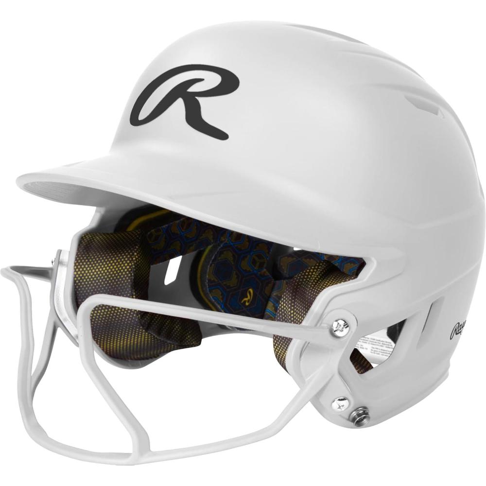 imageRawlings  MACH HIVIZ Fastpitch Softball Batting Helmet  Face Guard AttachedWhite