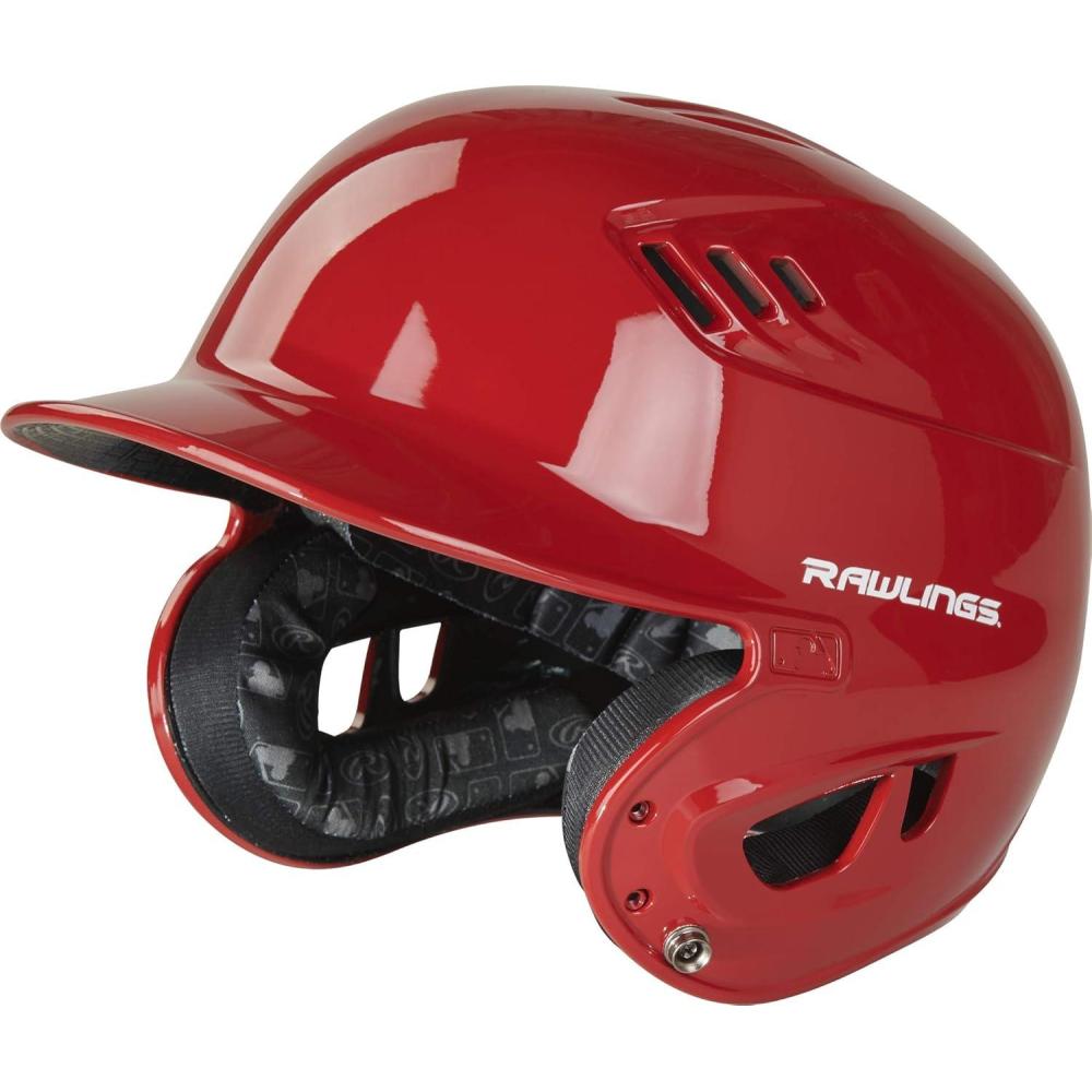 imageRawlings  R16 Velo Baseball Batting Helmet  Gloss  JR amp SR Sizes  Multiple ColorsGloss Scarlet