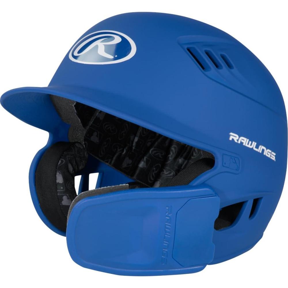 imageRawlings R16 Velo Reversible EXT Batting Helmet  Reversible Face GuardMatte Royal