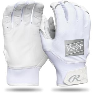 Rawlings | Clout Baseball Batting Gloves | T-Ball/Coach Pitch | Multiple Colors(White/White)