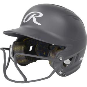 Rawlings | MACH HI-VIZ Fastpitch Softball Batting Helmet | Face Guard Attached(Graphite)