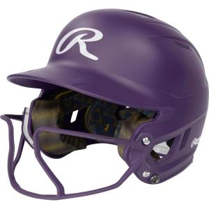 Rawlings | MACH HI-VIZ Fastpitch Softball Batting Helmet | Face Guard Attached(Purple)