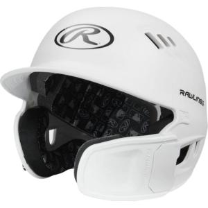 Rawlings R16 Velo Reversible EXT Batting Helmet | Reversible Face Guard(Matte White)