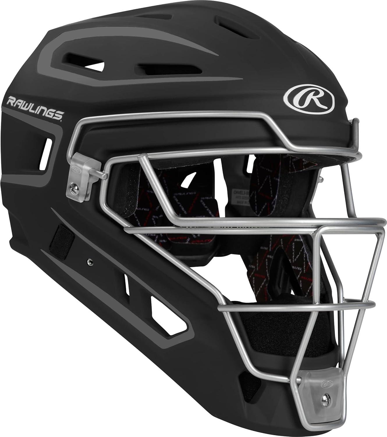 imageRawlings  Velo 20 Catchers Helmet  Baseball  Junior amp Senior Sizing  Multiple ColorsBlackGraphite