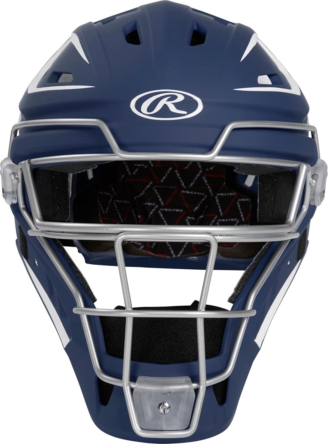 imageRawlings  Velo 20 Catchers Helmet  Baseball  Junior amp Senior Sizing  Multiple ColorsNavyWhite