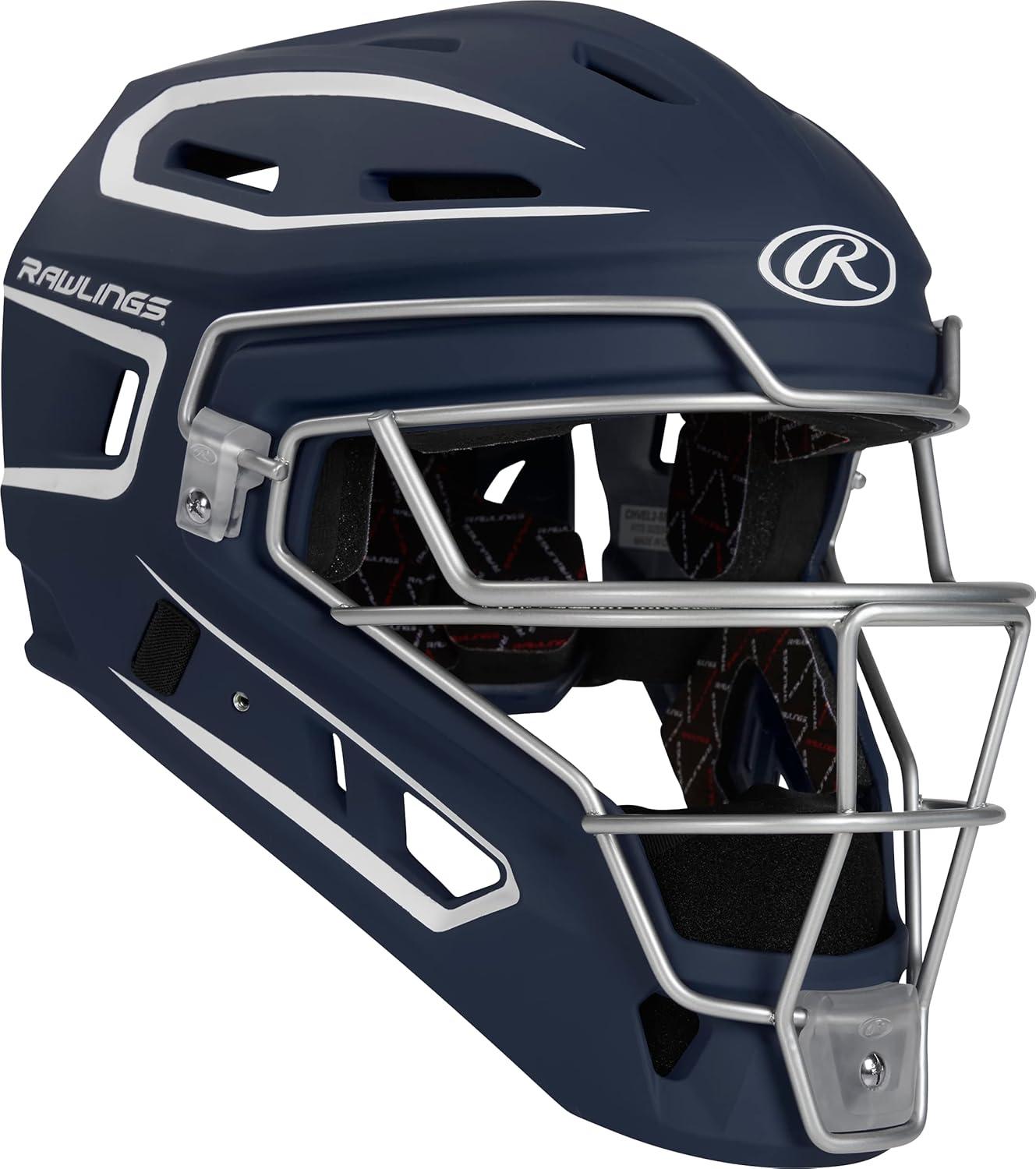 imageRawlings  Velo 20 Catchers Helmet  Baseball  Junior amp Senior Sizing  Multiple ColorsNavyWhite