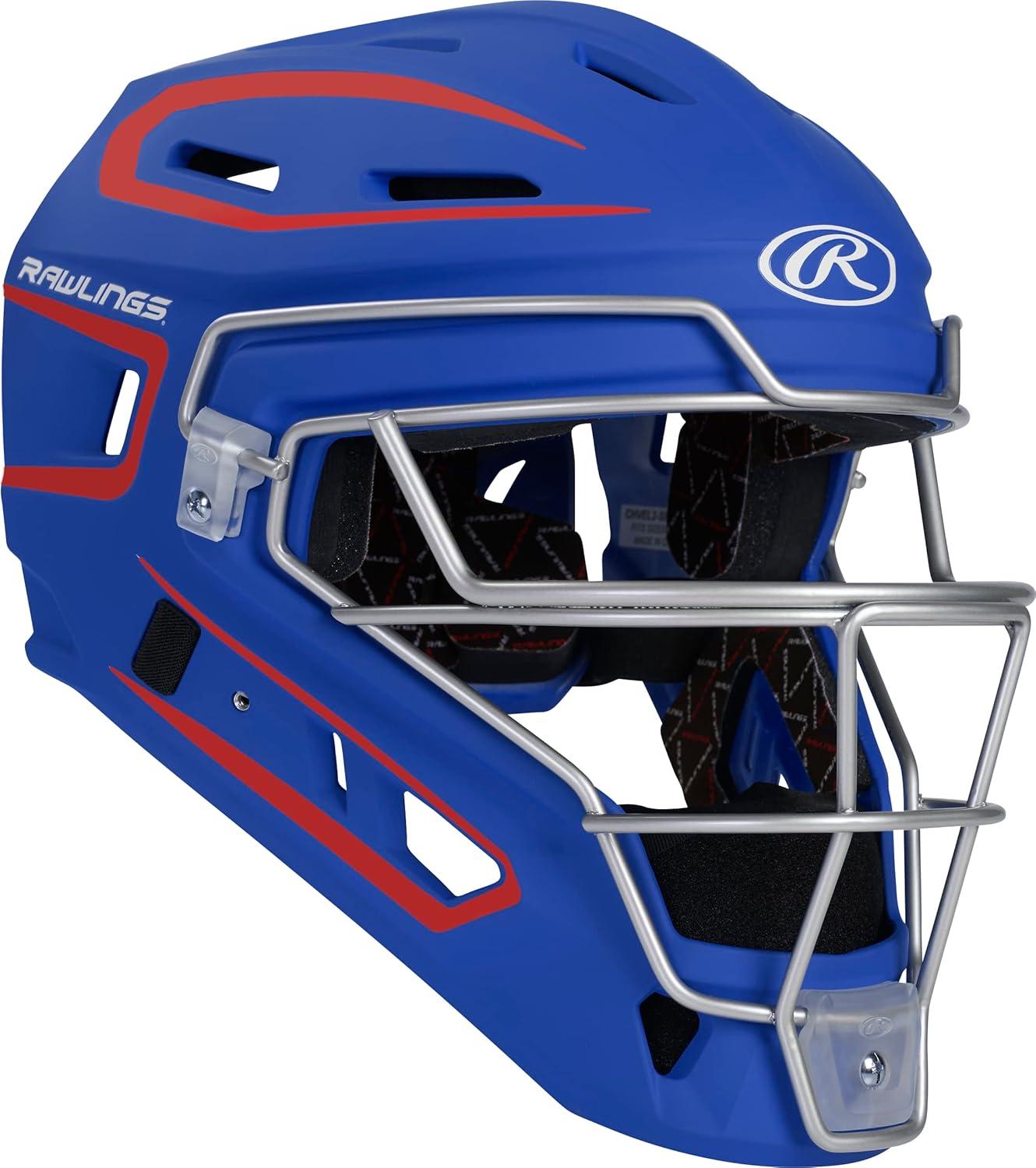imageRawlings  Velo 20 Catchers Helmet  Baseball  Junior amp Senior Sizing  Multiple ColorsRoyalScarlet
