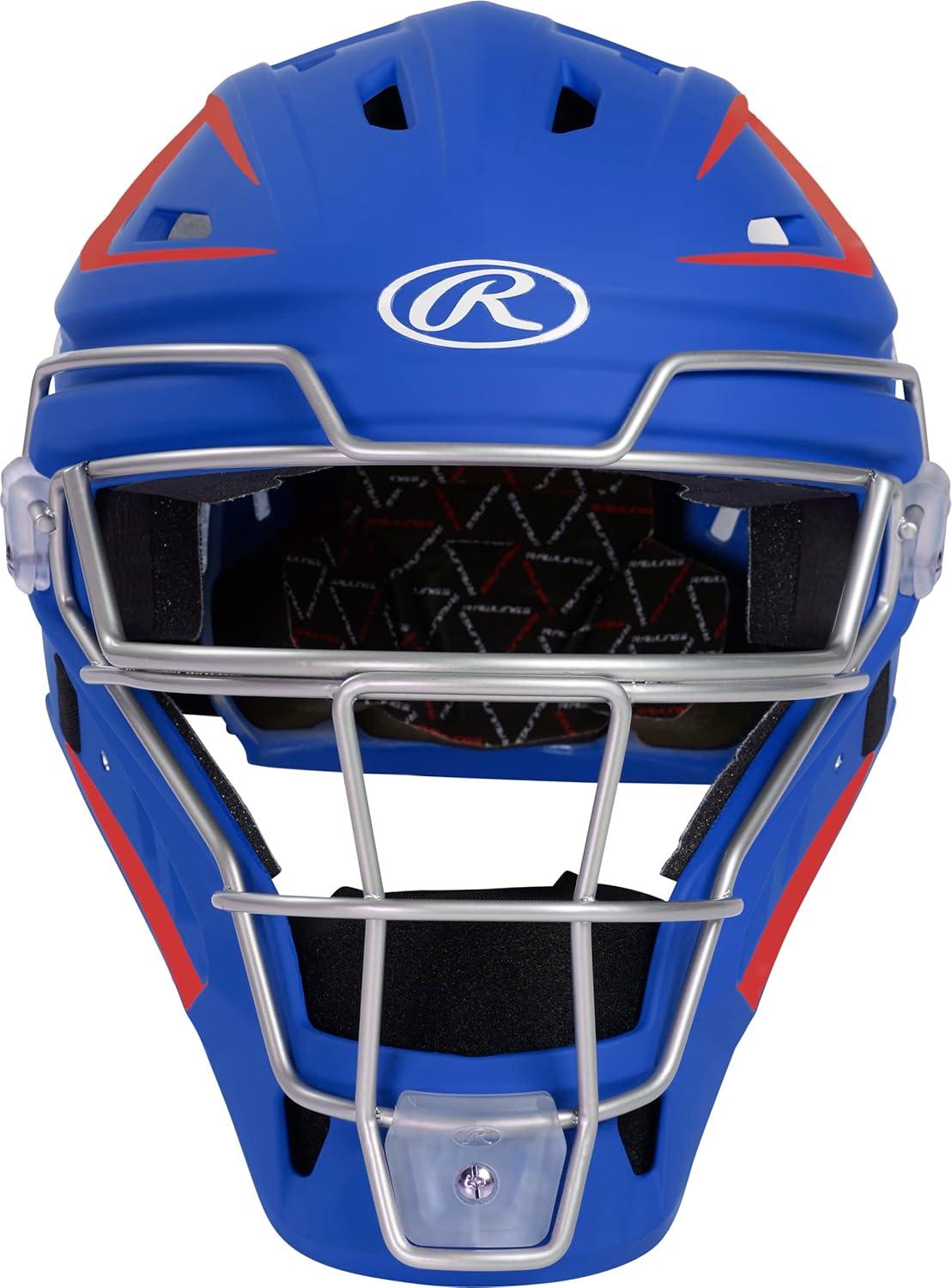 imageRawlings  Velo 20 Catchers Helmet  Baseball  Junior amp Senior Sizing  Multiple ColorsRoyalScarlet