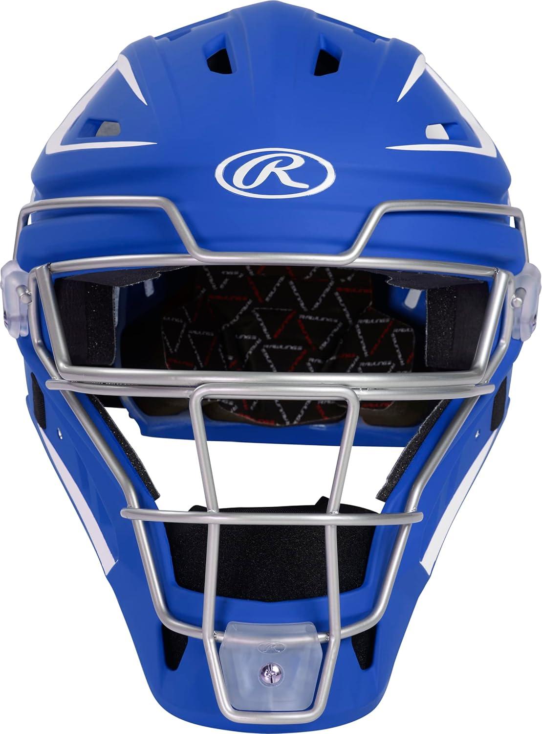 imageRawlings  Velo 20 Catchers Helmet  Baseball  Junior amp Senior Sizing  Multiple ColorsRoyalWhite