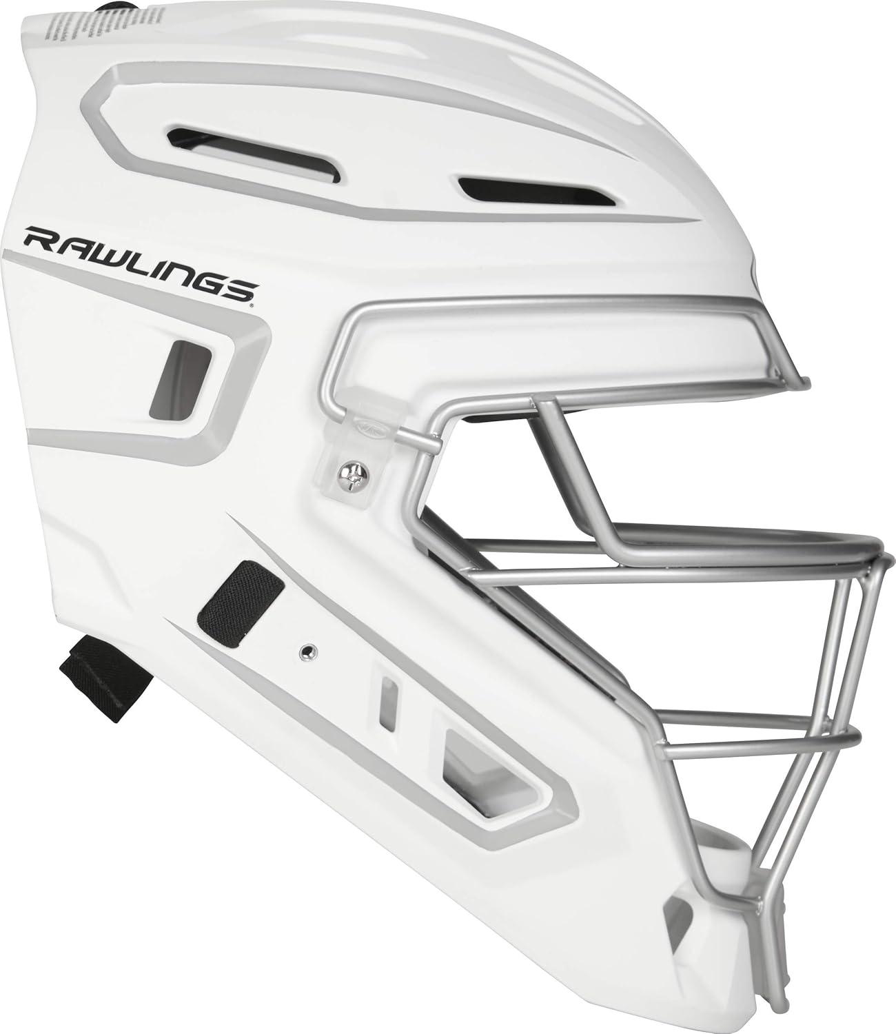 imageRawlings  Velo 20 Catchers Helmet  Baseball  Junior amp Senior Sizing  Multiple ColorsWhiteSilver