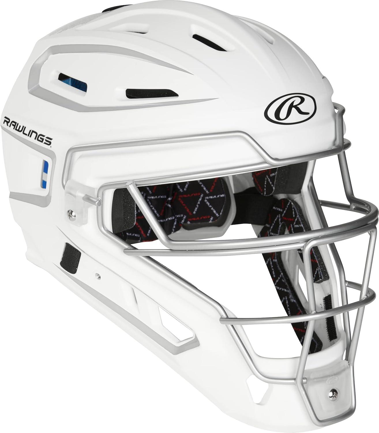 imageRawlings  Velo 20 Catchers Helmet  Baseball  Junior amp Senior Sizing  Multiple ColorsWhiteSilver
