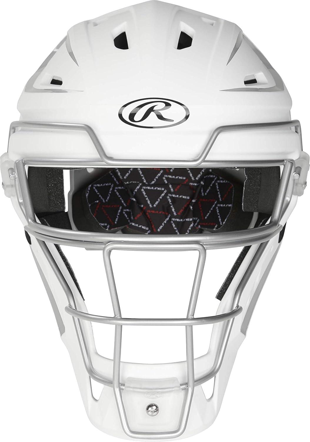 imageRawlings  Velo 20 Catchers Helmet  Baseball  Junior amp Senior Sizing  Multiple ColorsWhiteSilver