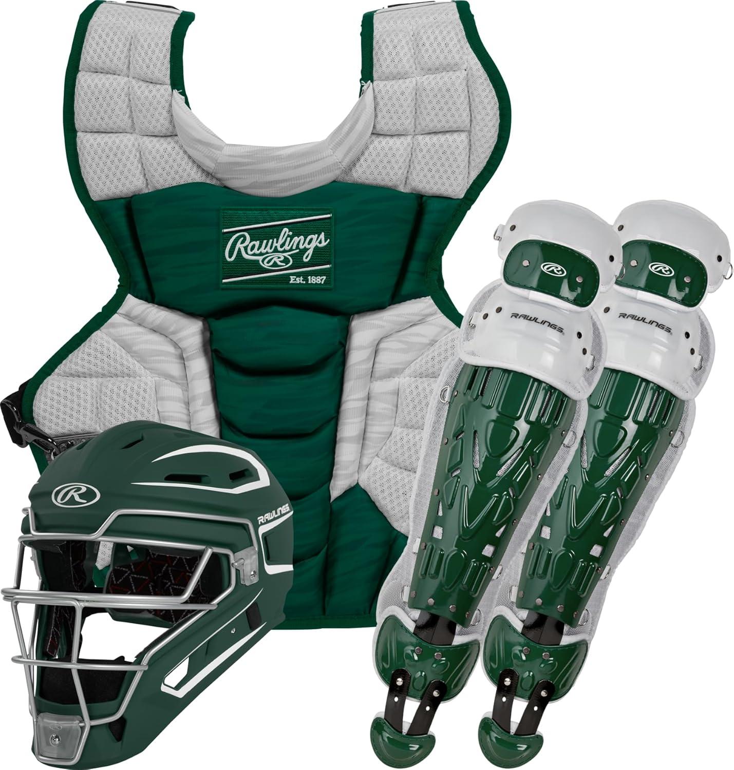 imageRawlings  Velo 20 Catchers Set  Baseball  Multiple Sizes  Multiple ColorsDark Green  White