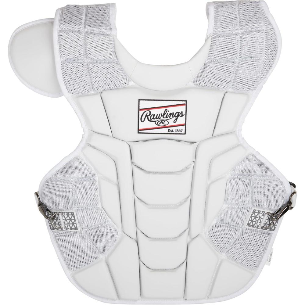 imageRawlings  MACH Catchers Chest Protector  Baseball  Adult amp Intermediate Sizes  Multiple StylesWhiteWhite