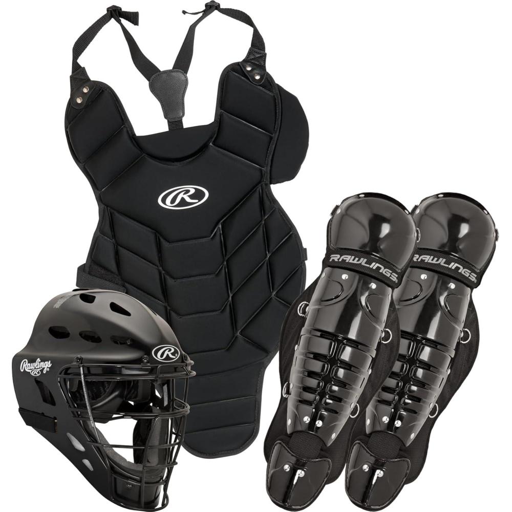 imageRawlings  Players Series Youth Catchers Set  Ages 612  Includes Facemask Chest Protector Leg GuardsBlack 20  TBall