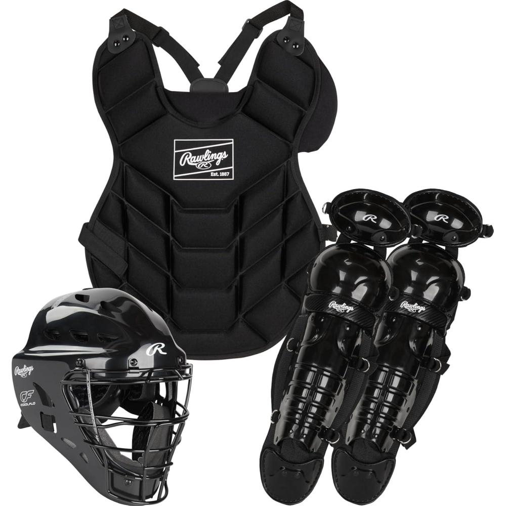 imageRawlings  Players Series Youth Catchers Set  Ages 612  Includes Facemask Chest Protector Leg GuardsBlack 20  Youth