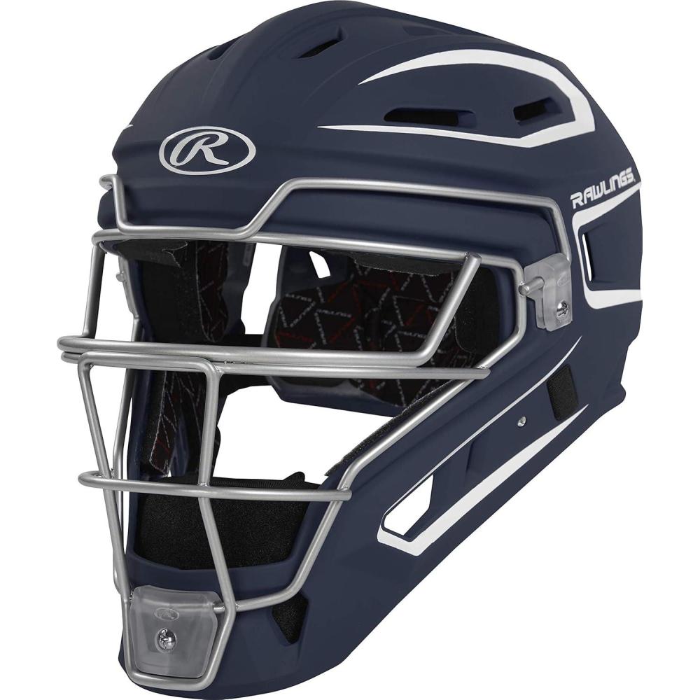 imageRawlings  Velo 20 Catchers Helmet  Baseball  Junior amp Senior Sizing  Multiple ColorsNavyWhite