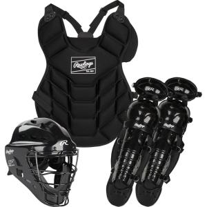 Rawlings | Players Series Youth Catcher’s Set | Ages 6-12 | Includes Facemask, Chest Protector, Leg Guards(Black 2.0 – Youth)